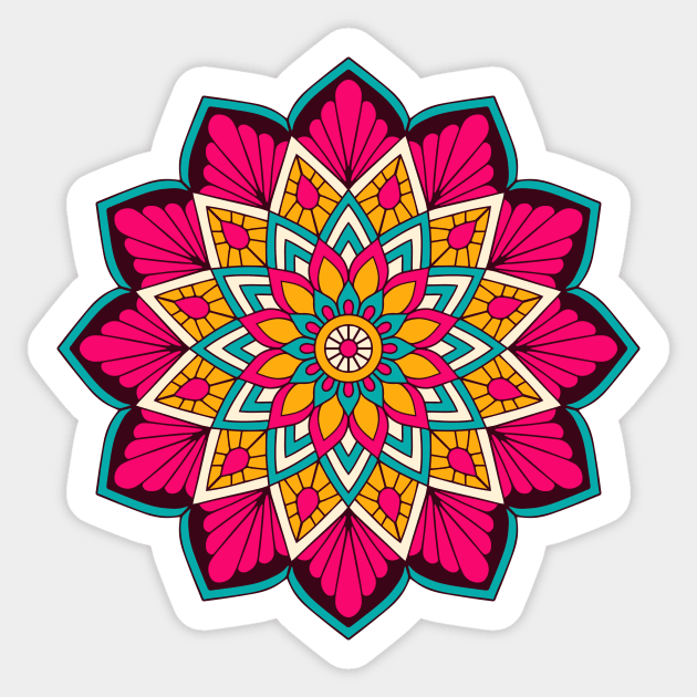 mandala-design, mandala-art, geometric, abstract, mandala and spirituality, colorful, rainbow, mandala pattern, mandala flower patterns, Flower Mandala ,Spirituality Sticker by Utopia Shop